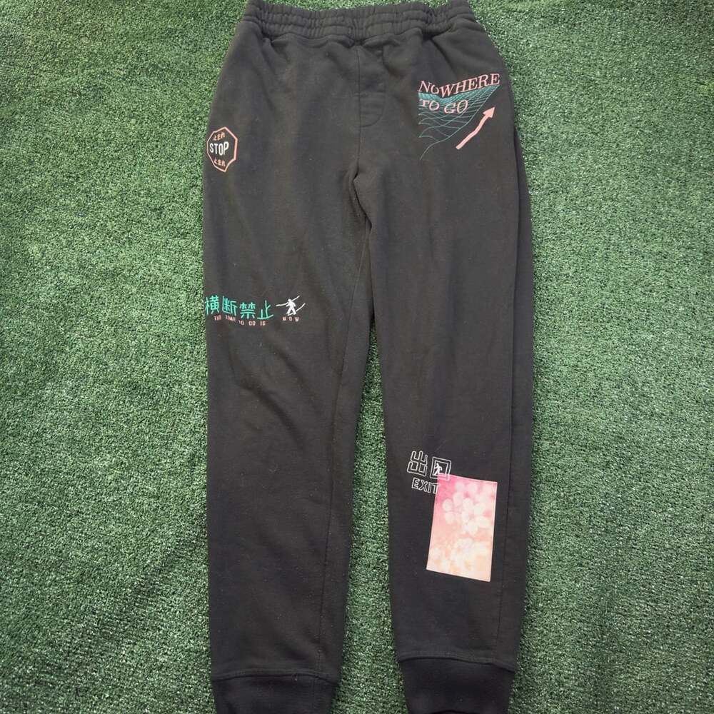 Rue21 Sweatpants X-Large Black Graphic Print Joggers Nowhere To Go